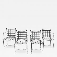 Mario Papperzini Set Of Four Mario Papperzini for Janus et Cie Wrought Iron Dining Armchairs - 4714060