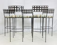 Mario Papperzini Set of 5 Barstools in Solid Steel by Amalfi Furniture after Mario Papperzini  - 4154312