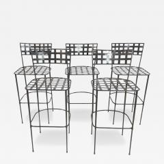 Mario Papperzini Set of 5 Barstools in Solid Steel by Amalfi Furniture after Mario Papperzini  - 4159204