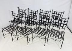 Mario Papperzini Set of 8 Dining Chairs by Mario Papperzini Manufactured by Amalfi USA 20th C  - 4154320