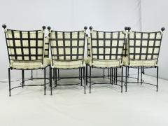 Mario Papperzini Set of 8 Dining Chairs by Mario Papperzini Manufactured by Amalfi USA 20th C  - 4154322