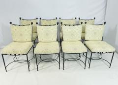 Mario Papperzini Set of 8 Dining Chairs by Mario Papperzini Manufactured by Amalfi USA 20th C  - 4154323