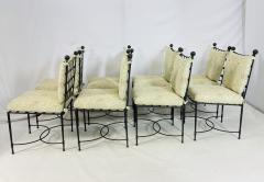 Mario Papperzini Set of 8 Dining Chairs by Mario Papperzini Manufactured by Amalfi USA 20th C  - 4154324