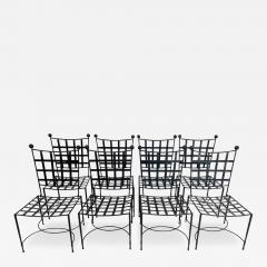 Mario Papperzini Set of 8 Dining Chairs by Mario Papperzini Manufactured by Amalfi USA 20th C  - 4159205