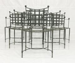 Mario Papperzini Set of Six Mario Papperzini for Salterini Iron Lattice Outdoor Armchairs - 4712168