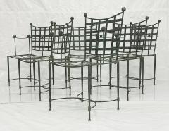 Mario Papperzini Set of Six Mario Papperzini for Salterini Iron Lattice Outdoor Armchairs - 4712169