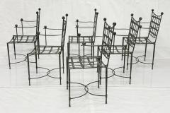 Mario Papperzini Set of Six Mario Papperzini for Salterini Iron Lattice Outdoor Armchairs - 4712170