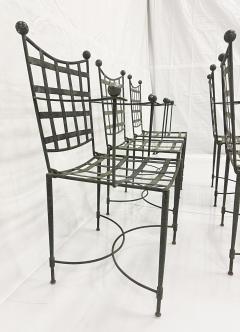 Mario Papperzini Set of Six Mario Papperzini for Salterini Iron Lattice Outdoor Armchairs - 4712173