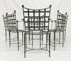 Mario Papperzini Set of Six Mario Papperzini for Salterini Iron Lattice Outdoor Armchairs - 4712174