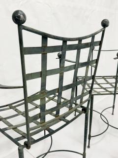 Mario Papperzini Set of Six Mario Papperzini for Salterini Iron Lattice Outdoor Armchairs - 4712176
