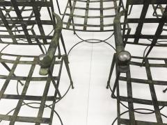 Mario Papperzini Set of Six Mario Papperzini for Salterini Iron Lattice Outdoor Armchairs - 4712177