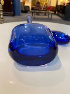 Mario Pinzoni BLUE AND CLEAR MURANO SOMMERSO GLASS DECANTER BY MARIO PINZONI FOR SEGUSO - 2946024