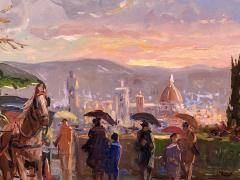 Mario Poggiali Rainy Sunset Florence Italy  - 3723766