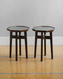 Mario Quarti Pair of Wooden Coffee Tables with Glass Top by Mario Quarti 1970s - 3349272