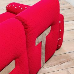Mario Sabot Angular Sofa Model Mais Mais by Mario Sabot Red Fabric Circa 1970 - 4699605