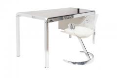 Mario Sabot Mario Sabot Glass and Chrome Desk 1970s - 448014