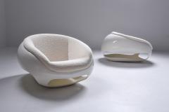 Mario Sabot Mario Sabot Sculptural Fiberglass Lounge Chairs In Boucl 1969 - 1268809