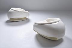 Mario Sabot Mario Sabot Sculptural Fiberglass Lounge Chairs In Boucl 1969 - 1268810