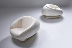 Mario Sabot Mario Sabot Sculptural Fiberglass Lounge Chairs In Boucl 1969 - 1268811
