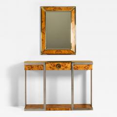 Mario Sabot Mario Sabot for Willy Rizzo Console Table and Mirror Italy - 4435293