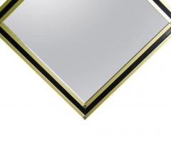 Mario Sabot Mid Century Modern Italian Art Deco Style Brass Framed Wall Mirror - 4553088