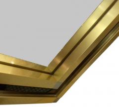 Mario Sabot Mid Century Modern Italian Art Deco Style Brass Framed Wall Mirror - 4553093