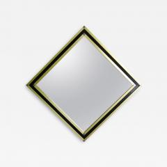 Mario Sabot Mid Century Modern Italian Art Deco Style Brass Framed Wall Mirror - 4553749