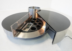 Mario Sabot Mid Century Modern Massimo Papiri Coffee Table Bar by Mario Sabot Italy 1970s - 3354016