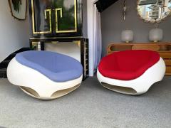 Mario Sabot Pair of Fiberglass POD Armchairs by Mario Sabot Italy 1970s - 1581363