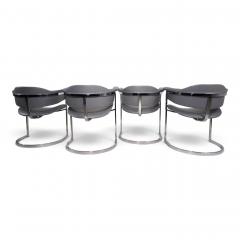 Mario Sabot Set of 4 dining chairs by Vittorio Introini for Mario Sabot 1970 - 4750271