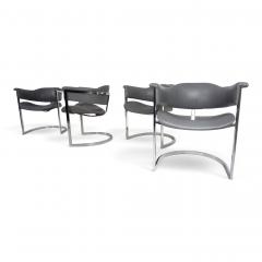 Mario Sabot Set of 4 dining chairs by Vittorio Introini for Mario Sabot 1970 - 4750272