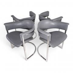 Mario Sabot Set of 4 dining chairs by Vittorio Introini for Mario Sabot 1970 - 4750278