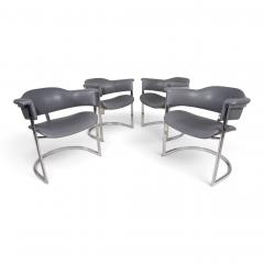 Mario Sabot Set of 4 dining chairs by Vittorio Introini for Mario Sabot 1970 - 4750279