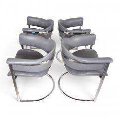 Mario Sabot Set of 4 dining chairs by Vittorio Introini for Mario Sabot 1970 - 4750280