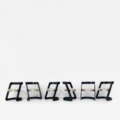 Mario Sabot Set of 6 Mid Century Dining Chairs by Willy Rizzo for Mario Sabot - 3008692