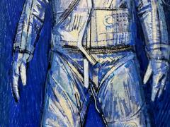 Mario Zamparelli Astronaut Space Man Mid Century Howard Hughes - 4388668