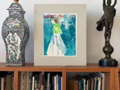 Mario Zamparelli Harpers Bazaar Mid Century Fashion Illustration Watercolor on Board - 4446977