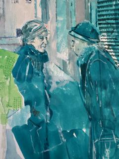 Mario Zamparelli Harpers Bazaar Mid Century Fashion Illustration Watercolor on Board - 4446978