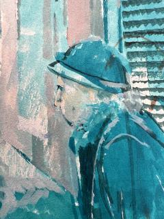 Mario Zamparelli Harpers Bazaar Mid Century Fashion Illustration Watercolor on Board - 4446984