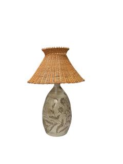 Marius Bessone 1970s Large Studio pottery ceramic lamp by Marius Bessone Vallauris - 4567893