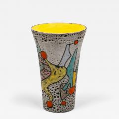 Marius Bessone Large fat lava conical vase by Marius Bessone Vallauris France 1956 - 4714393