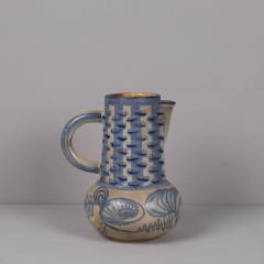 Marius Bessone Large painted pottery pitcher France - 4304015