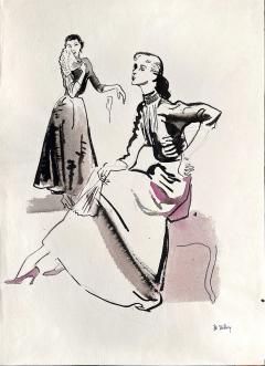 Marjorie Ullberg Mid Century Fashion Illustration Neiman Marcus - 2973575