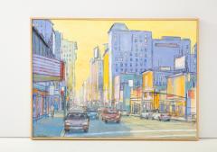 Mark Burton Cityscape in blues and yellow - 1151395