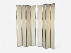Mark Hampton Steel Fabric Modern Room Dividers USA c 1980s - 4340673