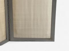 Mark Hampton Steel Fabric Modern Room Dividers USA c 1980s - 4340675