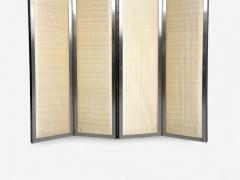 Mark Hampton Steel Fabric Modern Room Dividers USA c 1980s - 4340677