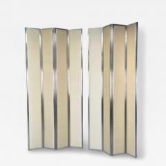 Mark Hampton Steel Fabric Modern Room Dividers USA c 1980s - 4344343