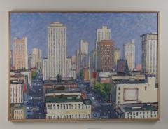 Mark Horton Aerial View of Downtown with Trees 40 x 56  - 1191229