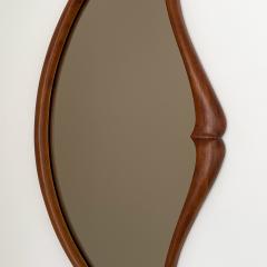 Mark Levin Pair of Studio Craft Movement Carved Sculptural Walnut Wall Mirrors Mark Levin - 1332423